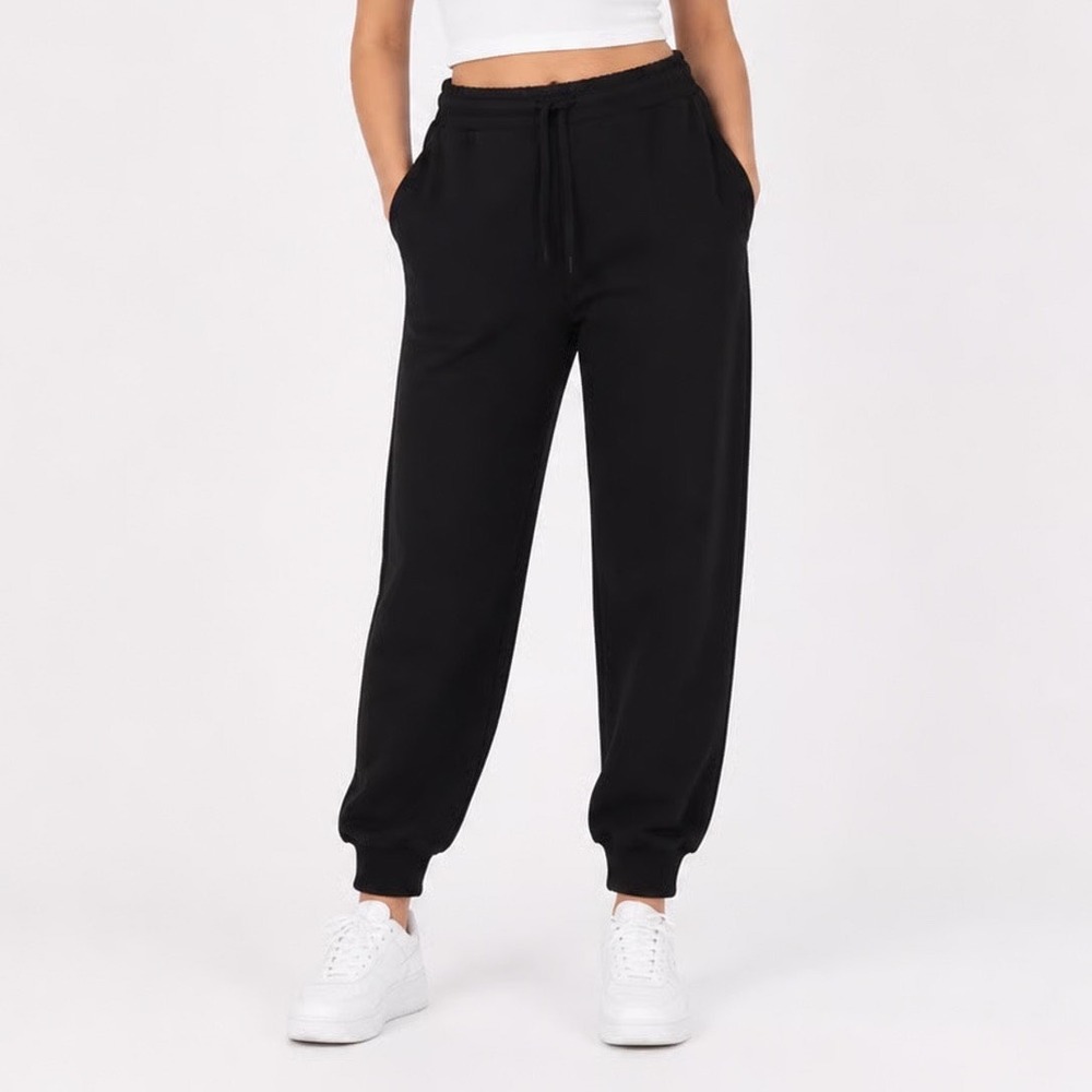 Prologue Mens Black Elastic Waist Drawstring Jogger Pants Size L
